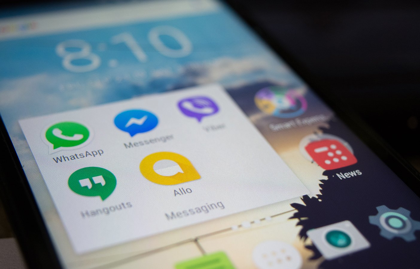 Smartphone mit Messenger-App