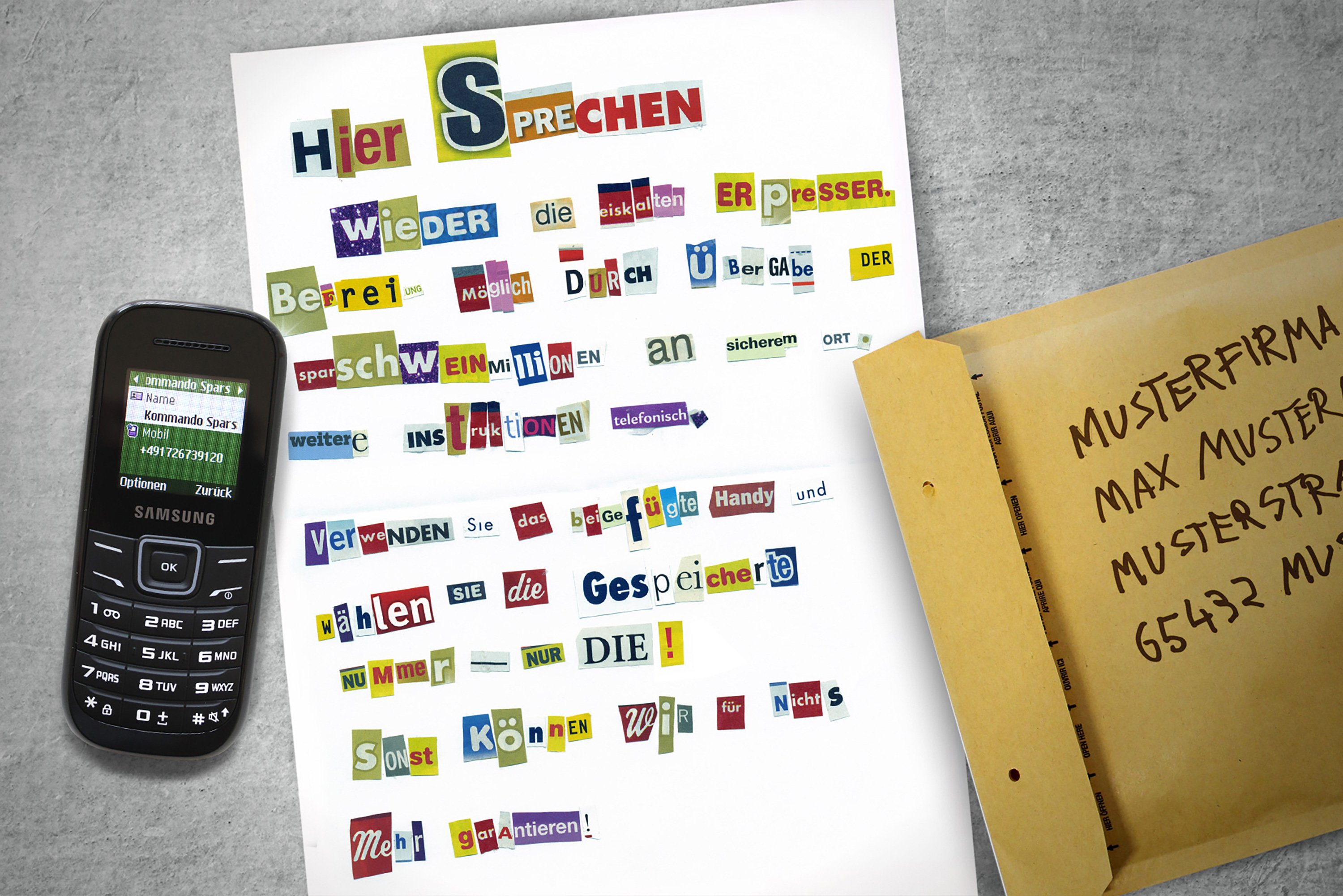 Excite Werbeagentur Kommando Sparschwein Mailing-Bestandteile Brief Mobiltelefon