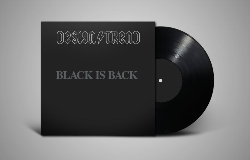 Schwarze Schallplatte mit Hülle
